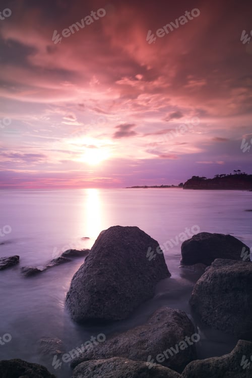 Preview: beautiful morning view from Indonesia of mountains and tropical forest