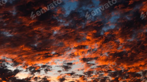 Preview: Beautiful orange clouds at sunset