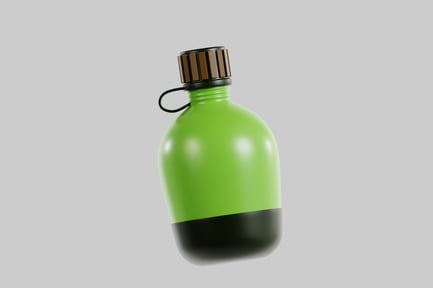 Preview: A canteen with a screw-on cap.