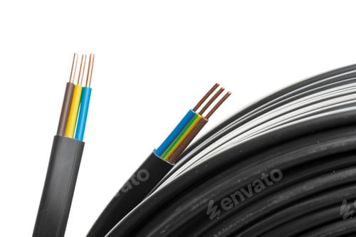 Preview: Electric cables closeup