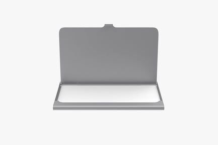 Preview: Minimalist Metal Business Card Holder with Cards