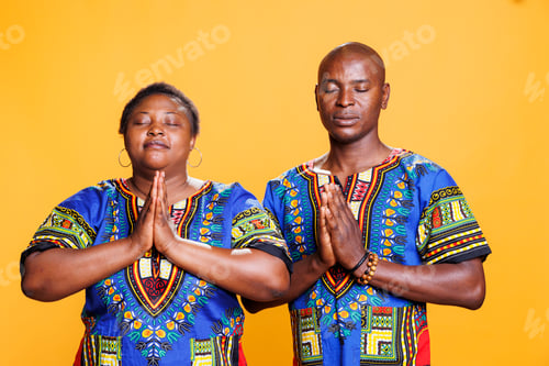 Preview: Couple practicing breathing meditation