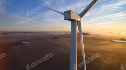 Preview: Aerial view on wind turbine