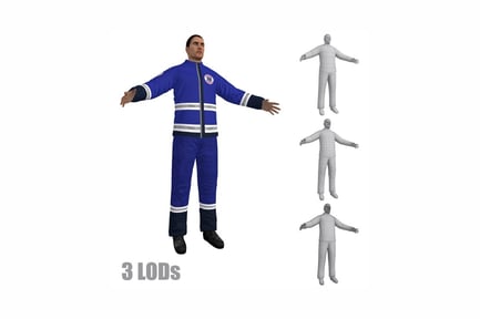 Preview: Figure male figure in tracksuit with pose variations