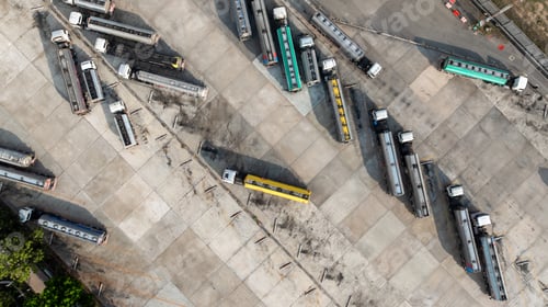 Preview: Aerial view fuel tanker truck transportation and logistics Industry, Petrol fuel tanker truck