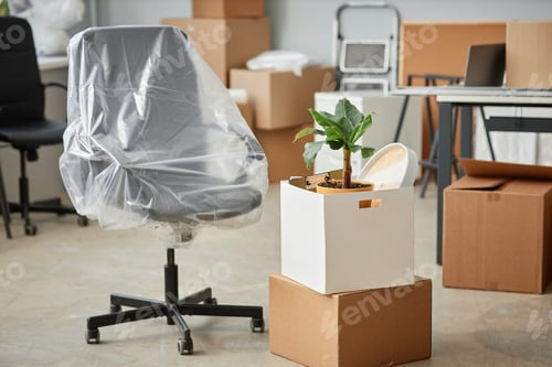 Preview: Packing furniture for moving in office