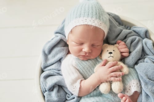 Preview: Sleeping newborn baby.