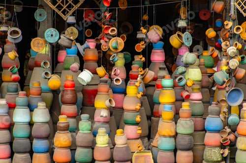 Preview: Close up picture of exotic souvenir shop