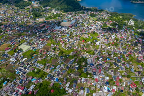 Preview: Top down view of the Kawaguchiko in japan