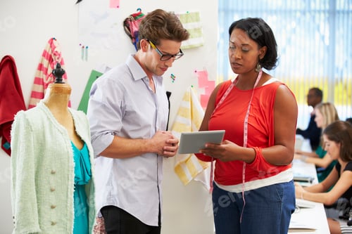 Preview: Man And Woman Meeting In Fashion Design Studio