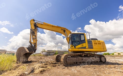 Preview: Crawler excavator front view