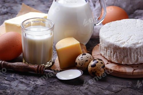 Preview: Milk, cottage cheese, sour cream, butter, eggs