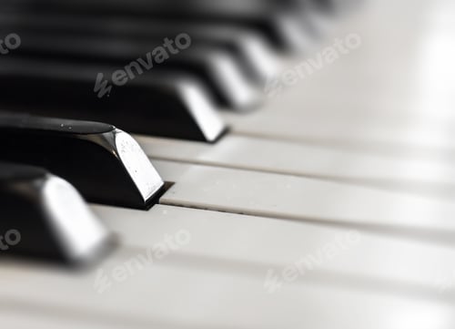 Preview: Blurred of Piano keyboard background