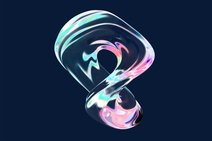 Preview: Abstract 3d Iridescent Shape Liquid Torus