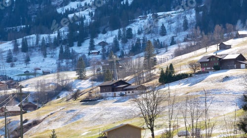 Preview: View of the Swiss mountain Meiringen
