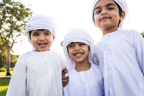 Preview: Group of middle eastern kids in Dubai