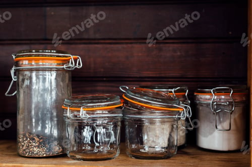 Preview: Kilner jars on shelf