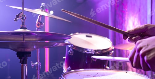 Preview: Drum kit, drums in the Studio on a beautiful background.