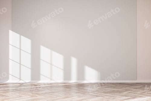 Preview: Sunlight and Shadows on a White Interior Wall