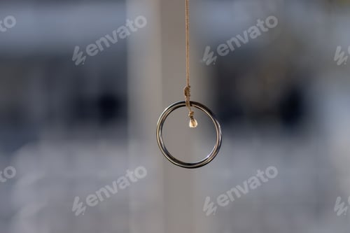 Preview: Gymnastics Rings isolated on grey background