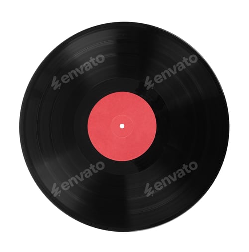 Preview: Old vinyl records isolated on white background