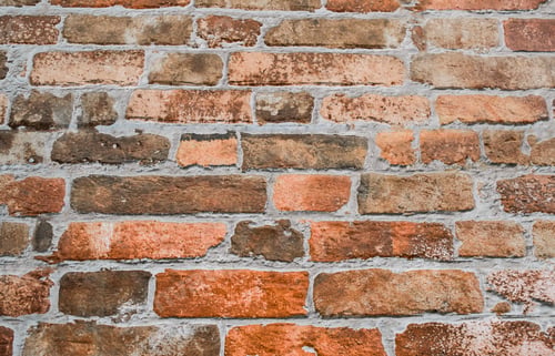 Preview: Old red brick wall texture background, closeup