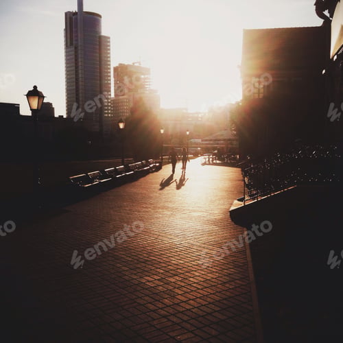 Preview: City Park Walkway at Sunset