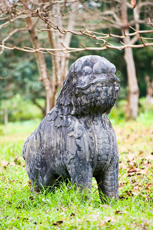 Preview: Statue at The Tomb of Khai Dinh, Hue, Vietnam, Southeast Asia