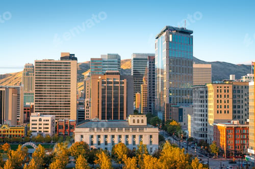 Preview: Salt Lake City, Utah, USA Downtown Financial District Cityscape