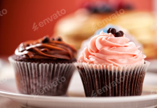 Preview: Selection of Colored Cupcakes