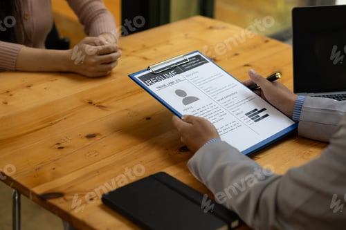Preview: Job search and job interview, female candidate is a new employee.