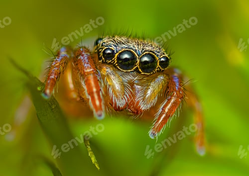 Preview: Black-palped Jumping Spider - Pseudeuophrys erratica