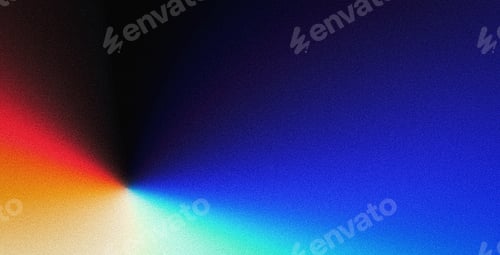 Preview: Vibrant grainy gradient blue orange black psychedelic noise texture banner music cover retro poster
