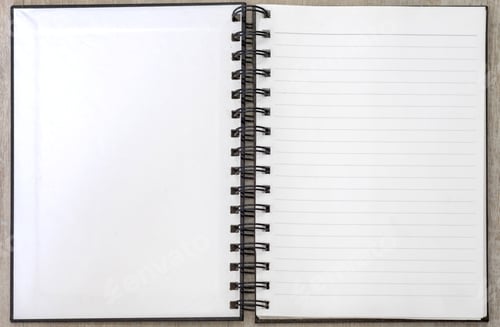 Preview: White book memo blank open striped