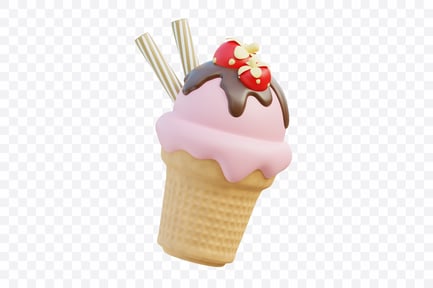 Preview: Strawberry Cream Cone