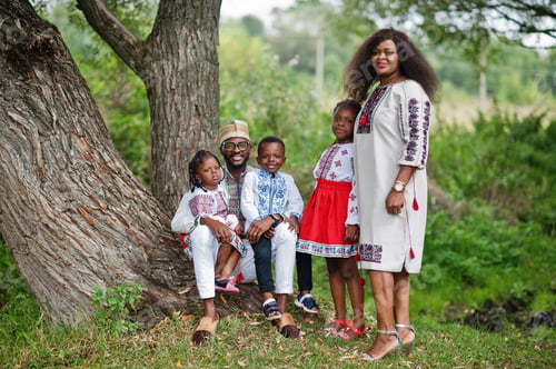 Preview: African family in traditional clothes