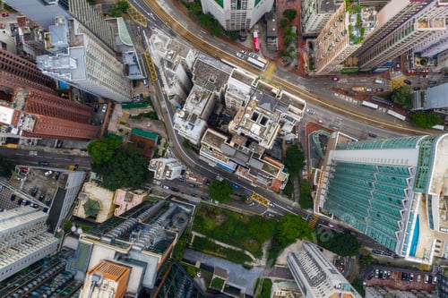 Preview: Tin Hau, Hong Kong 01 June 2019: Top view of Hong Kong downtown