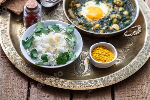 Preview: Baghali ghatogh - Iranian dish made with bean, dill, and Eggs.