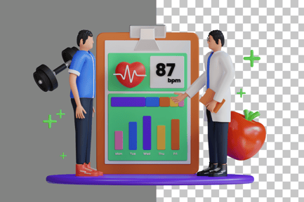 Preview: Healthy Lifestyle 3D Illustration