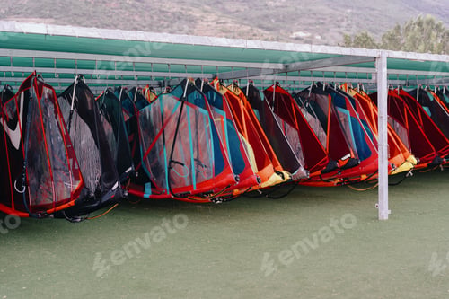 Preview: Windsurf Sails Awaiting the Breeze