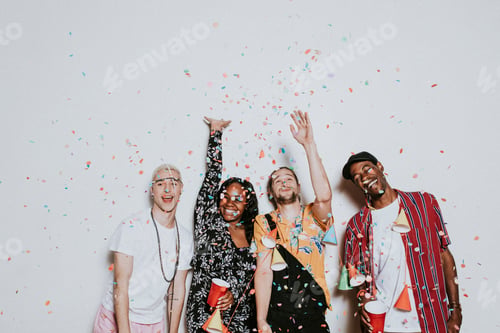 Preview: Happy friends at a party