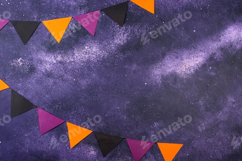 Preview: Halloween background with paper garland