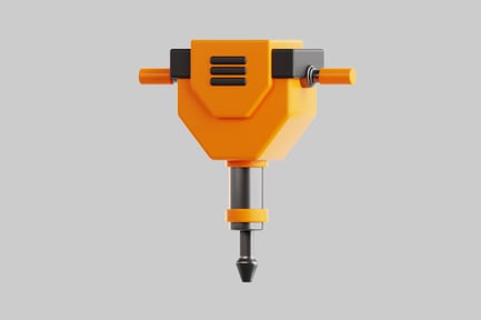 Preview: Orange jackhammer construction tool