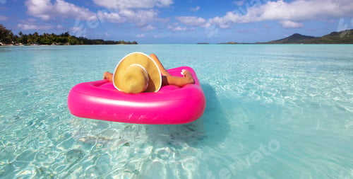 Preview: Tropical island vacation on turquoise ocean water