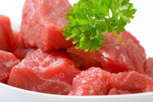 Preview: diced raw beef