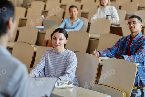 Preview: Group of students listening to lecturer