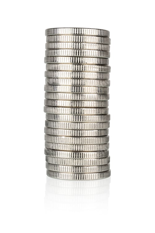 Preview: Silver coin stack
