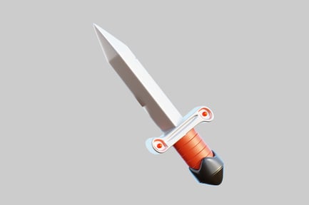 Preview: Knife with orange and black handle