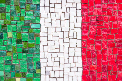 Preview: Italian flag mosaic