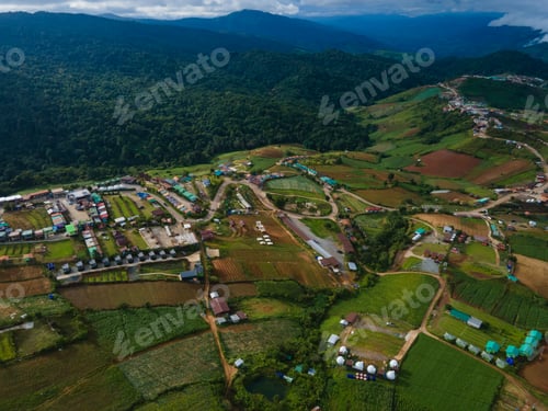 Preview: Aerials view Winding road, the way up the mountain to Phu Thap Boek tourist attraction, Phetchabun,